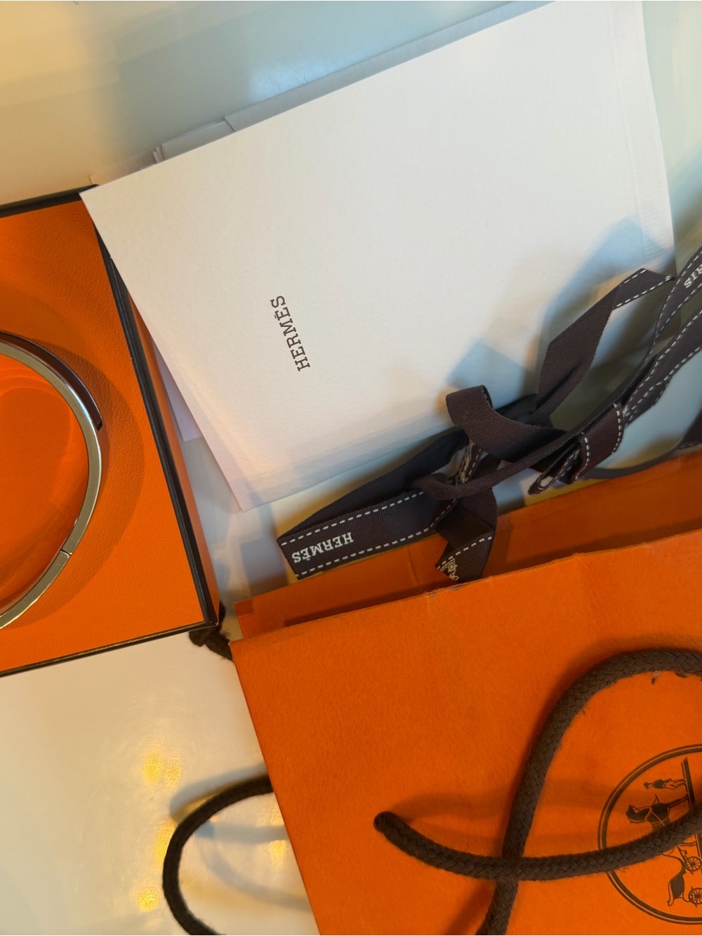 Hermes Men's Clic H Bracelet in Black and Silver-Tone - Picture 6 of 7
